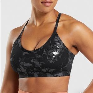 Gymshark x Kkfit sport bra black camo print medium